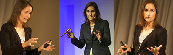 Speaker Nicole Schillinger beim Vortrag über Reputation, Reputationsrisiko und Reputationsverlust